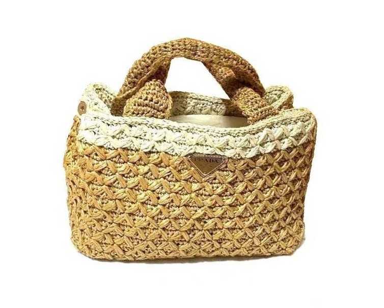 プラダ買取 カナパ ラフィア トートバッグ